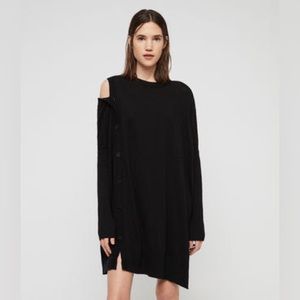 All Saints Black Sweater Dress